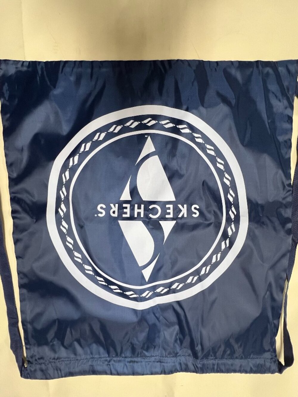 Skechers Nylon Drawstring Bag Backpack Gym Bag Navy Blue